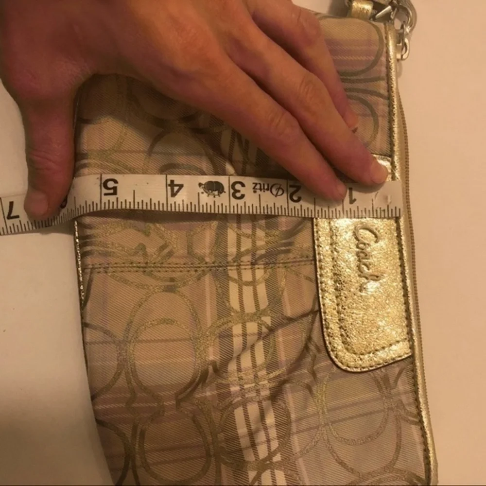 Coach lavender purple wristlet bag